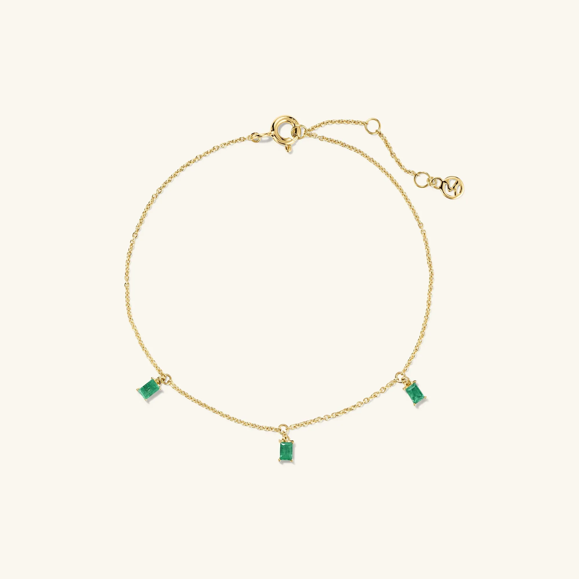 14k Gold Baguette Gemstone Bracelet - Jewelry | Mejuri sold by Mejuri