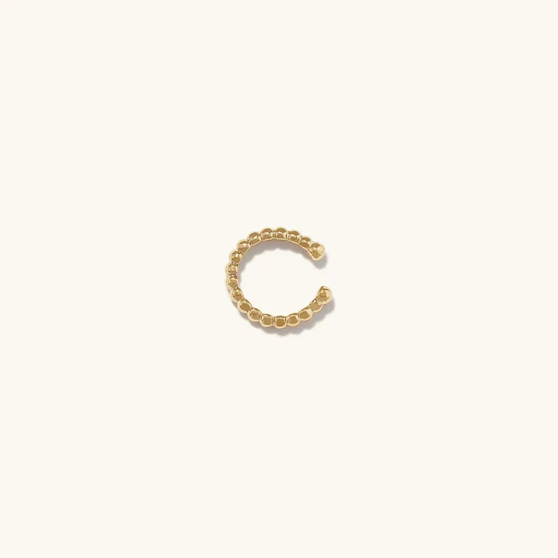 14k Gold Beaded Ear Cuff - No Piercing Needed | Mejuri sold by Mejuri