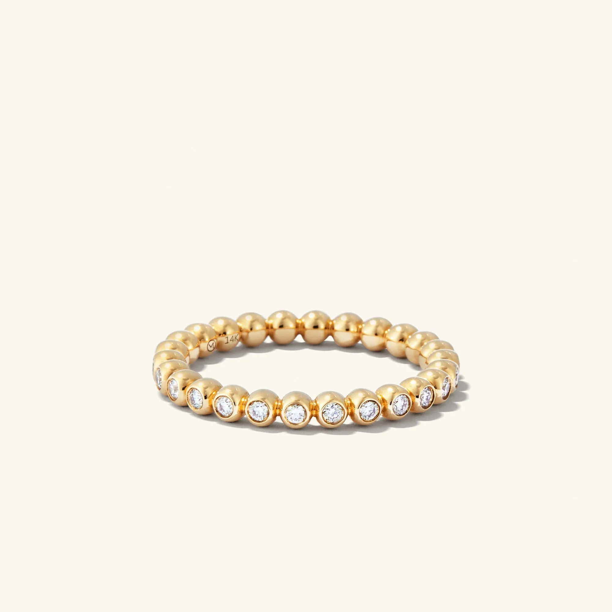 Bold Beaded Diamond Eternity Ring sold by Mejuri