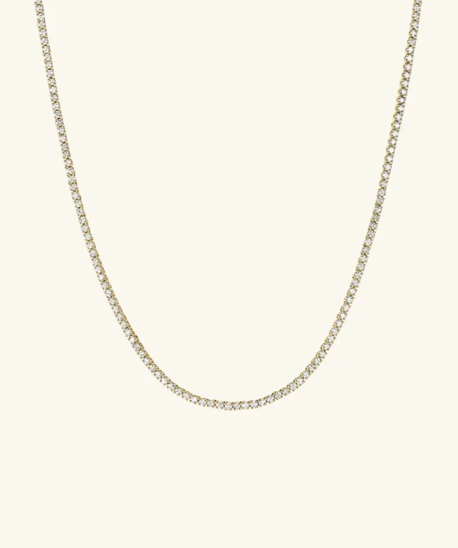 14k Gold Diamond Tennis Necklace - Jewelry | Mejuri sold by Mejuri