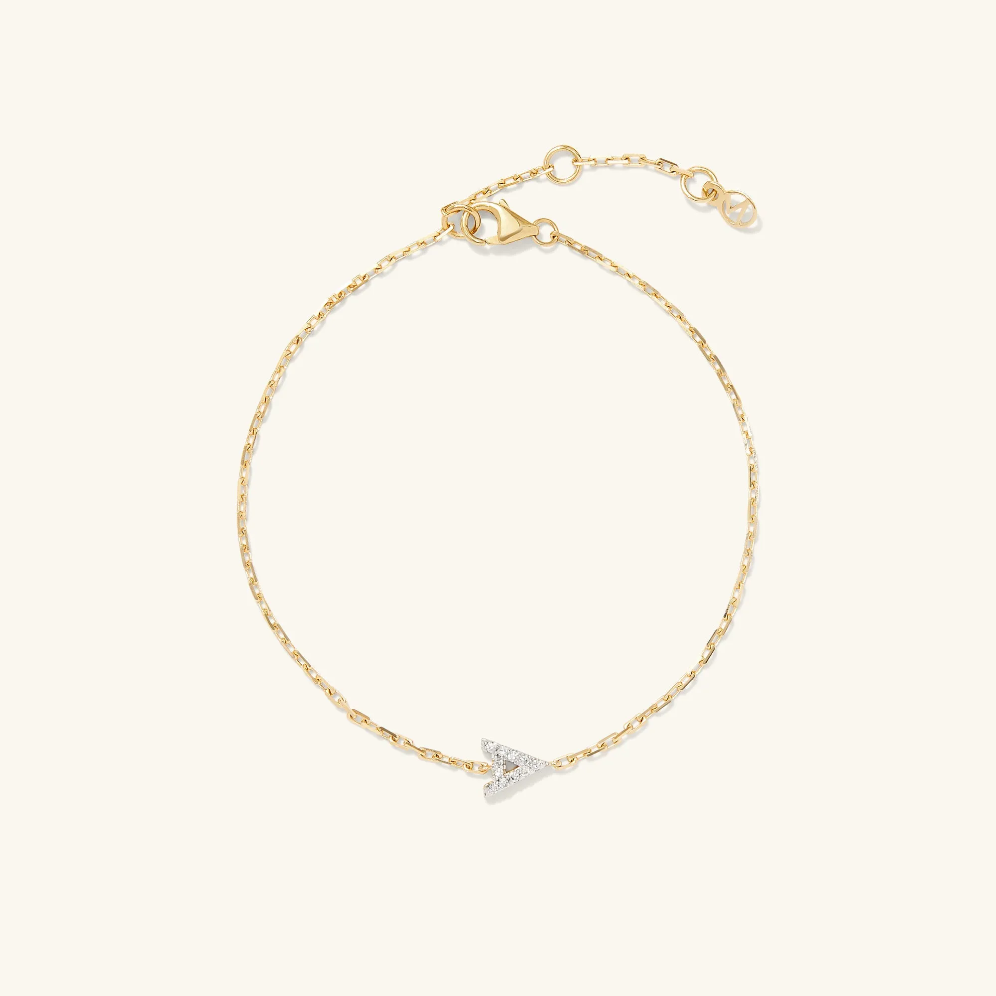 14k Gold Diamond Letter Bracelet - Jewelry | Mejuri sold by Mejuri