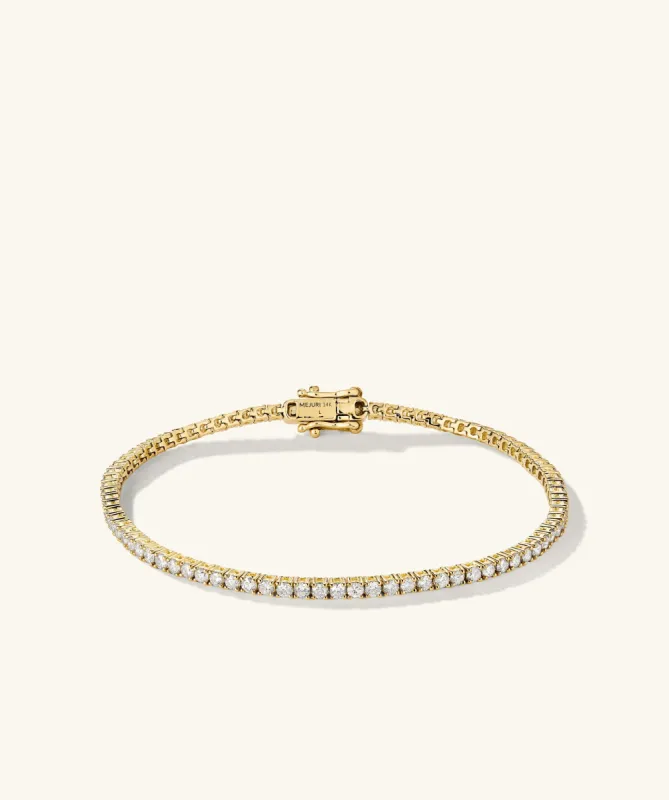 14k Gold 2ct Diamond Tennis Bracelet - Jewelry | Mejuri sold by Mejuri