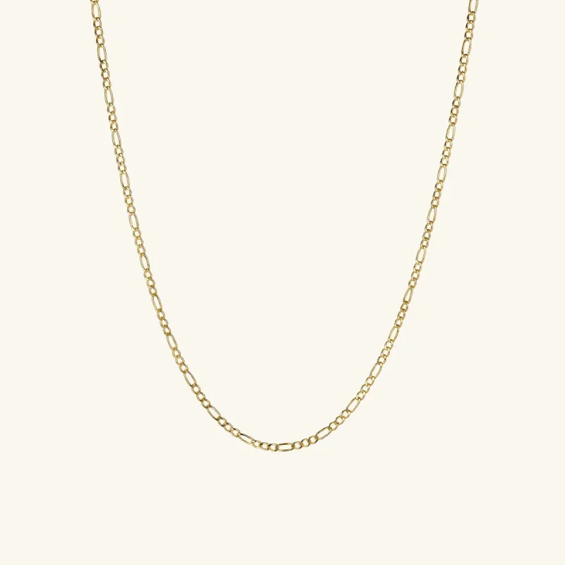 14k Gold Figaro Chain Necklace - Jewelry | Mejuri sold by Mejuri