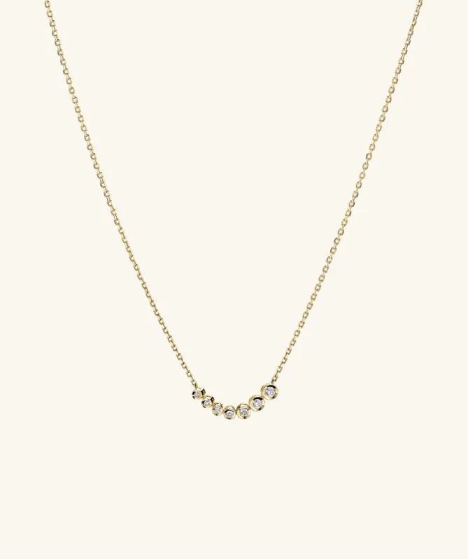 14k Gold Handcrafted Graduated Diamond Necklace - Jewelry | Mejuri sold by Mejuri