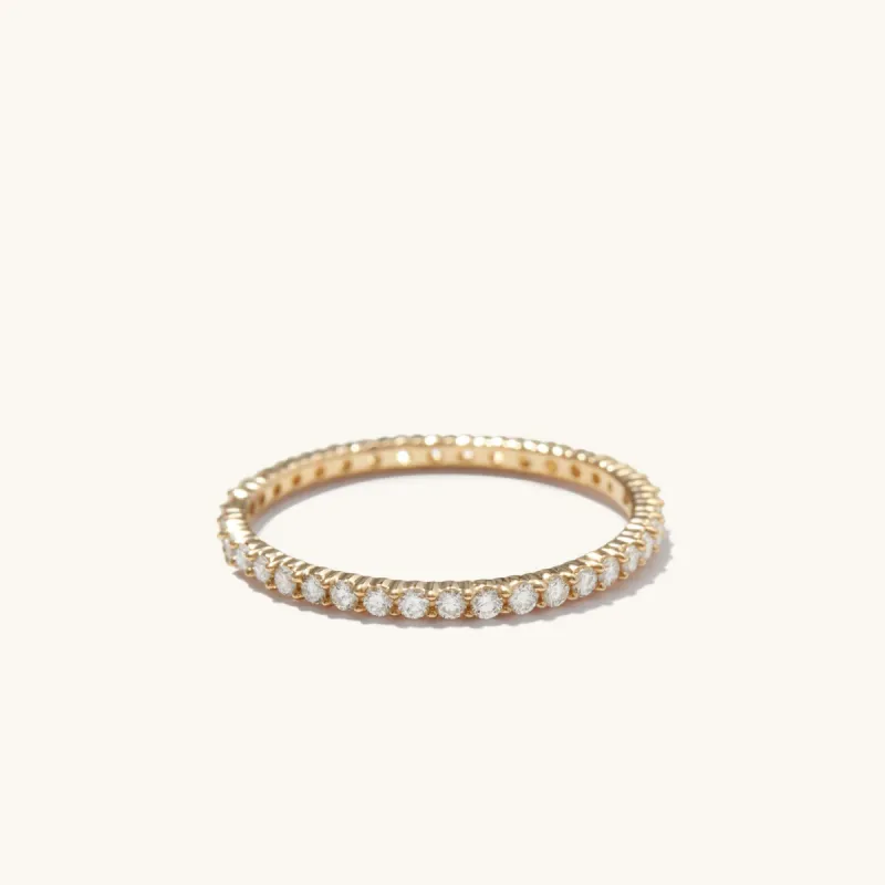 14k Yellow Gold Eternity Band with Conflict-Free Diamonds - Jewelry | Mejuri sold by Mejuri