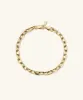 14k Gold Handcrafted Large Square Oval Chain Bracelet - Jewelry | Mejuri sold by Mejuri