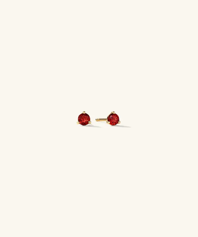 14k Gold Handcrafted Gemstone Mini Stud Earrings - Jewelry | Mejuri sold by Mejuri