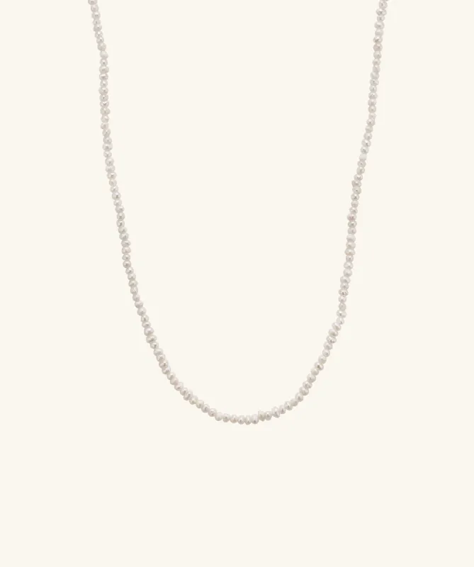 14k Gold Handcrafted Micro Pearl Necklace - Jewelry | Mejuri sold by Mejuri