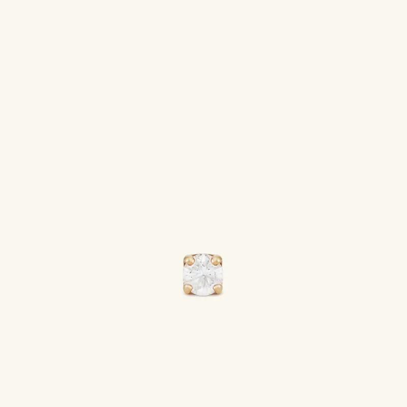 14k Gold Diamond Mini Stud Earring - Jewelry | Mejuri sold by Mejuri