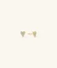 14k Gold Handcrafted Mini Heart Pavé Diamond Stud Earrings - Jewelry | Mejuri sold by Mejuri