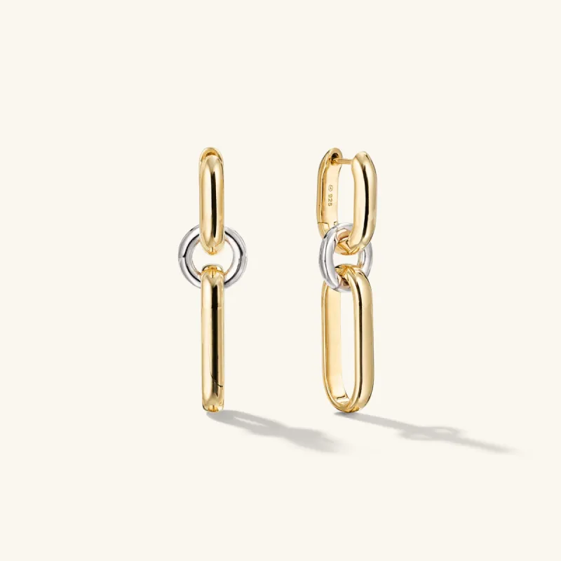 Mixed Metal Handcrafted Convertible Hoop Earrings - Jewelry | Mejuri sold by Mejuri
