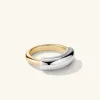 18k Gold Vermeil and Sterling Silver Handcrafted Mixed Tube Ring - Jewelry | Mejuri sold by Mejuri