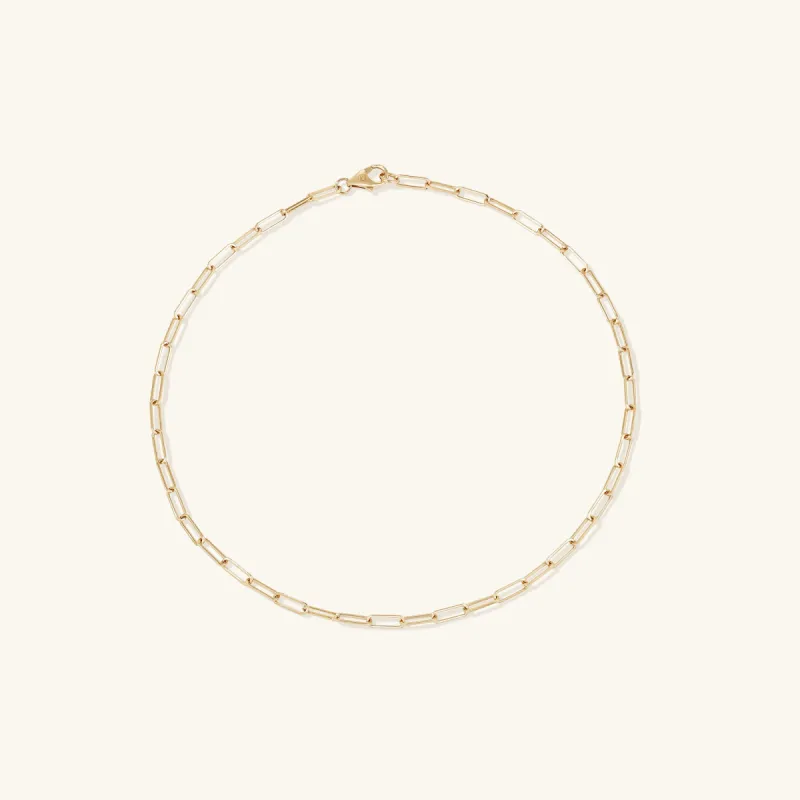 14k Gold Boyfriend Bold Chain Anklet - Jewelry | Mejuri sold by Mejuri