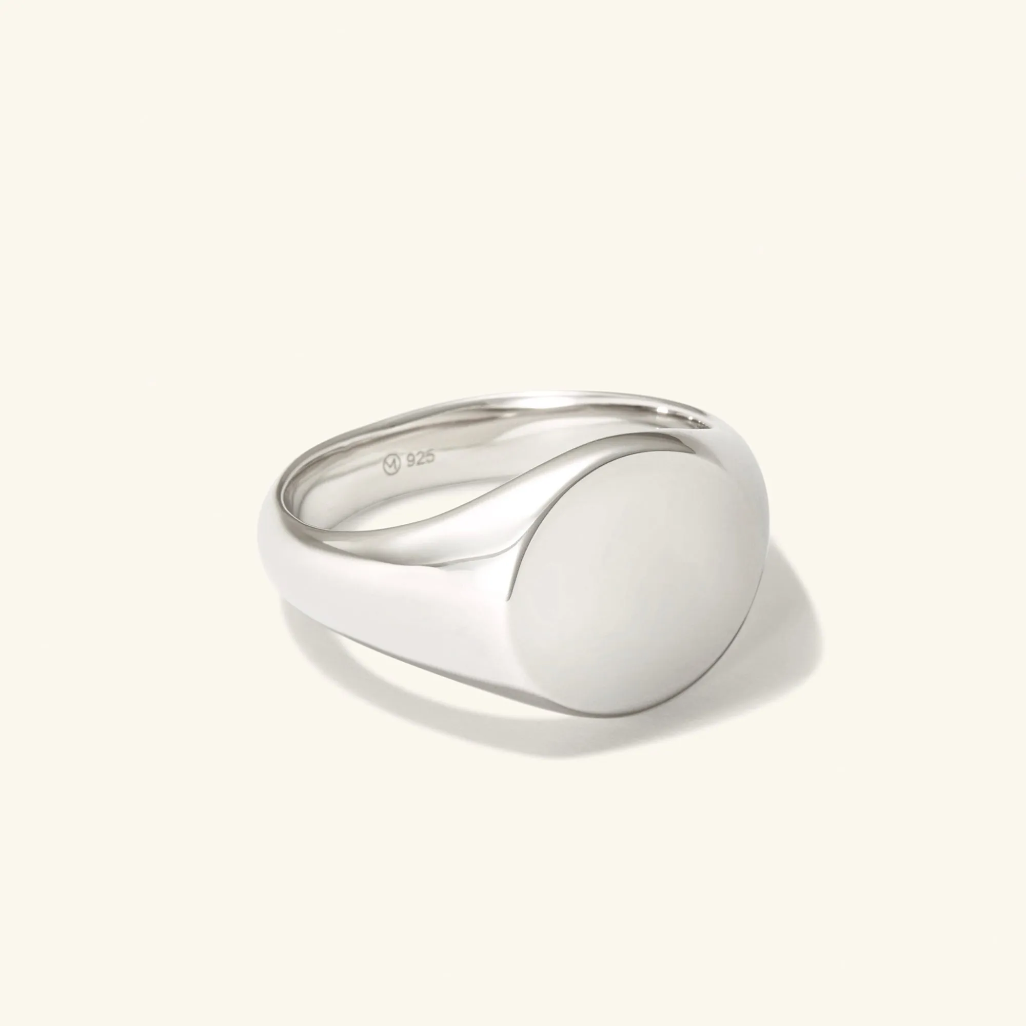 Sterling Silver Bold Round Signet Ring - Jewelry | Mejuri sold by Mejuri