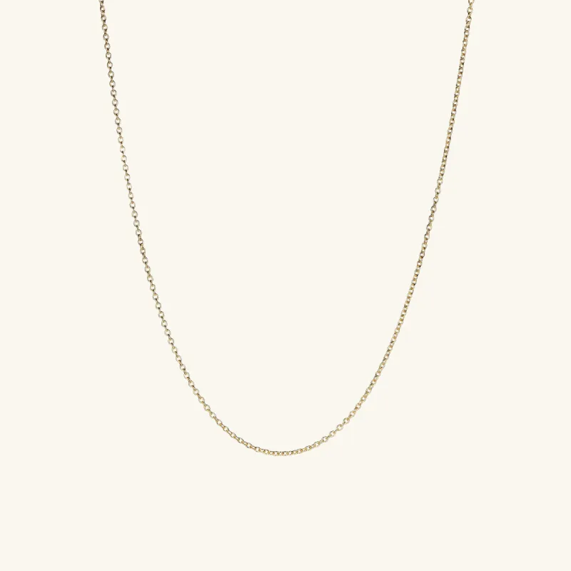 14k Yellow Gold Cable Chain Necklace - Jewelry | Mejuri sold by Mejuri