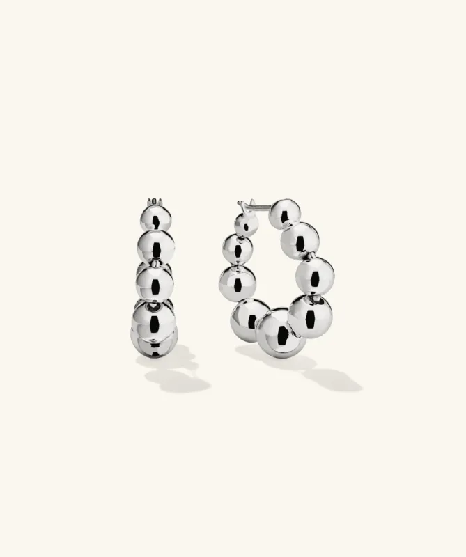 Sterling Silver Bubble Sphere Hoop Earrings - Jewelry | Mejuri sold by Mejuri