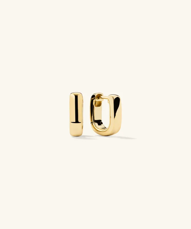 18k Gold Vermeil Chunky Medium U Hoop Earrings - Jewelry | Mejuri sold by Mejuri