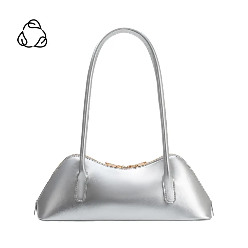 Dakota Silver Recycled Vegan Shoulder Bag sold by Melie Bianco