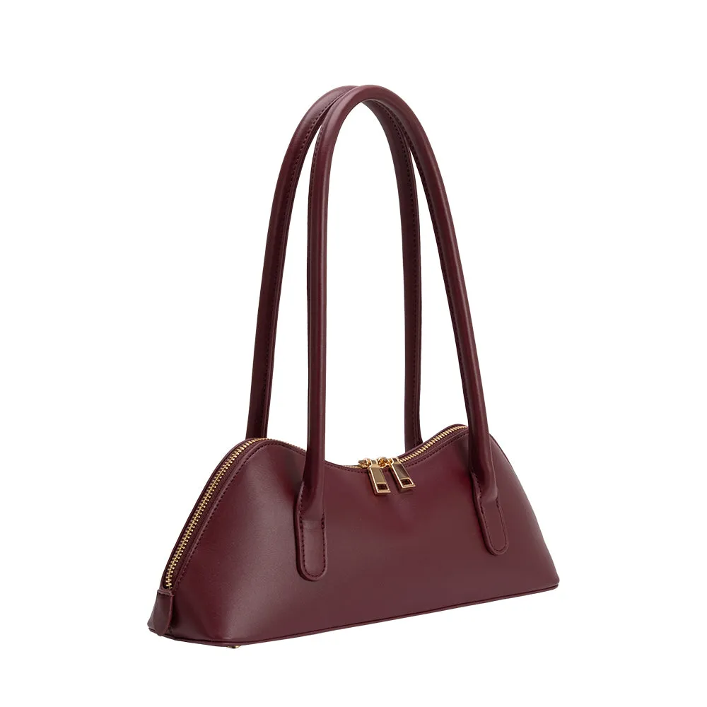 Dakota Burgundy Red Recycled Vegan Shoulder Bag sold by Melie Bianco product image thumbnail 2