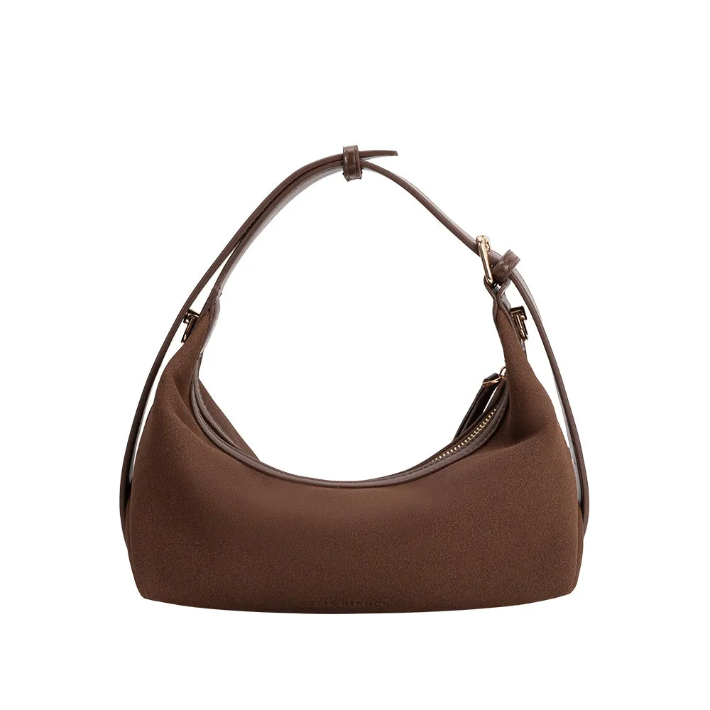 Lilith Brown Suede Vegan Top Handle Bag sold by Melie Bianco product image thumbnail 4