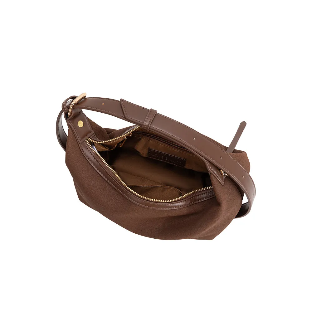 Lilith Brown Suede Vegan Top Handle Bag sold by Melie Bianco product image thumbnail 5