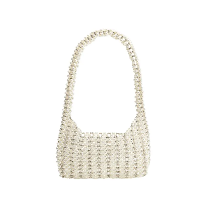 Greta Pearl Beaded Shoulder Bag sold by Melie Bianco