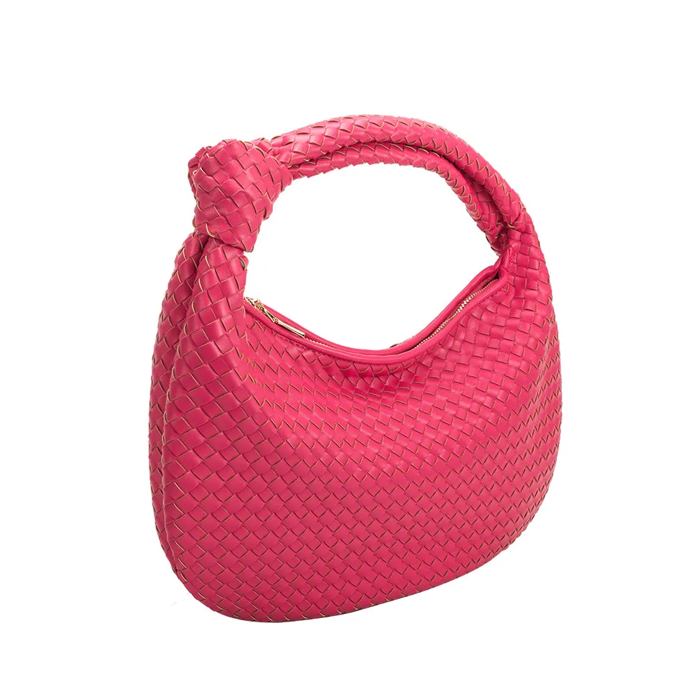Brigitte Fuchsia Large Recycled Vegan Shoulder Bag sold by Melie Bianco product image thumbnail 2