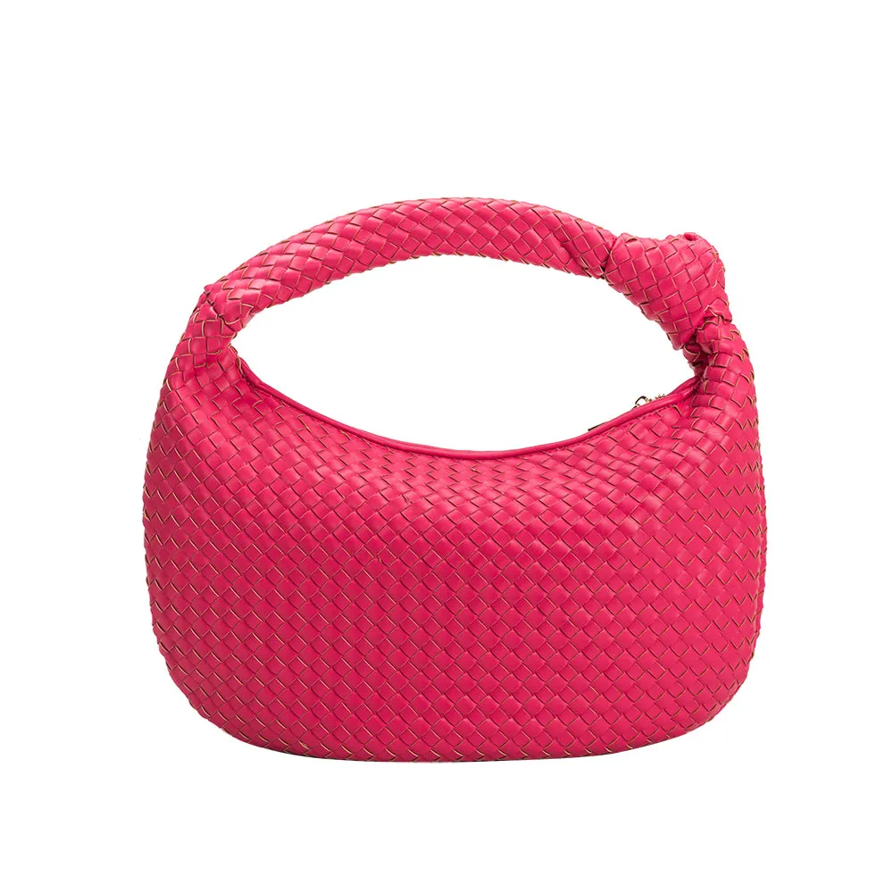 Brigitte Fuchsia Large Recycled Vegan Shoulder Bag sold by Melie Bianco product image thumbnail 4