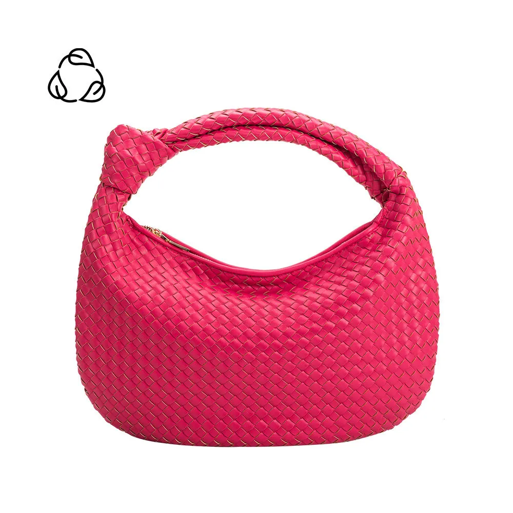 Brigitte Fuchsia Large Recycled Vegan Shoulder Bag sold by Melie Bianco