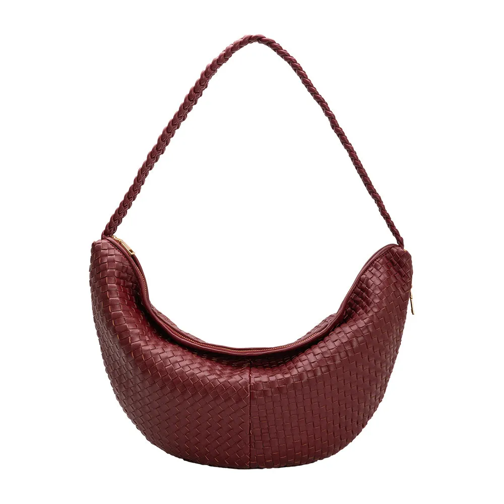 Raquel Cranberry XL Recycled Vegan Shoulder Bag sold by Melie Bianco product image thumbnail 2