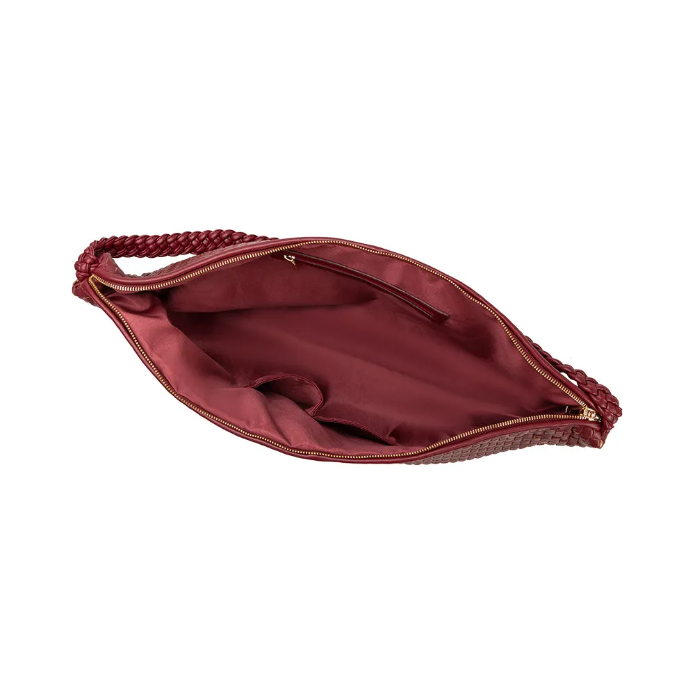 Raquel Cranberry XL Recycled Vegan Shoulder Bag sold by Melie Bianco product image thumbnail 4