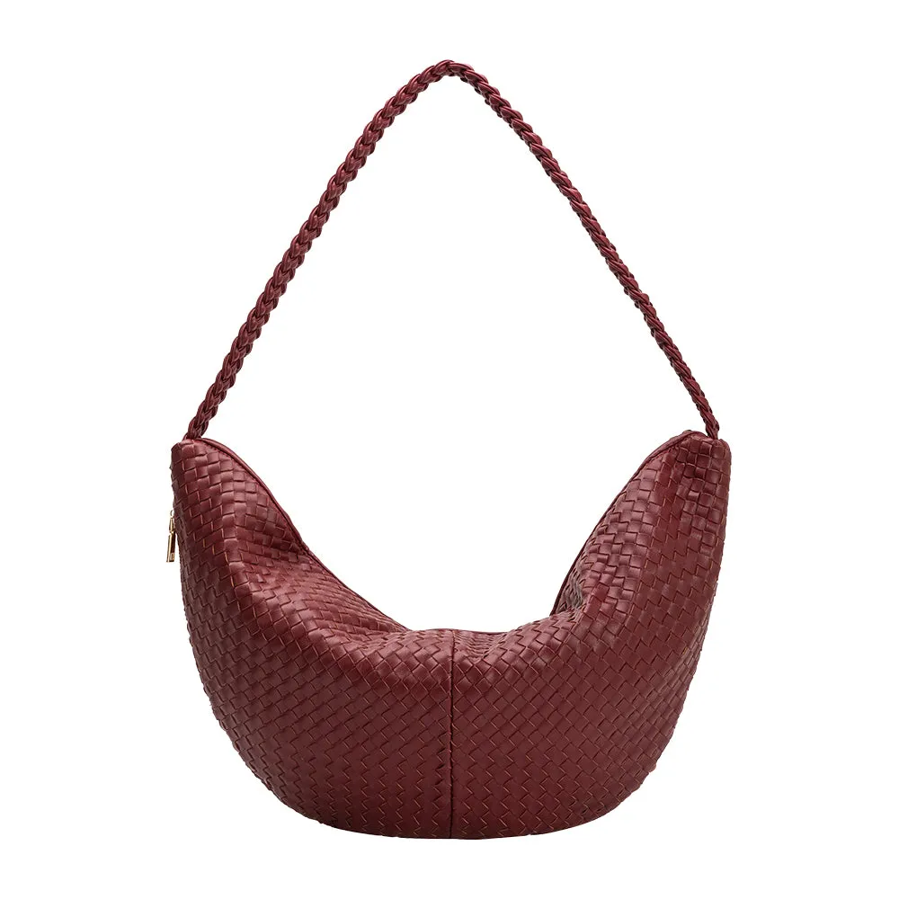 Raquel Cranberry XL Recycled Vegan Shoulder Bag sold by Melie Bianco product image thumbnail 3