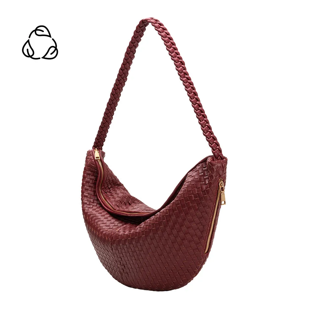 Raquel Cranberry XL Recycled Vegan Shoulder Bag sold by Melie Bianco