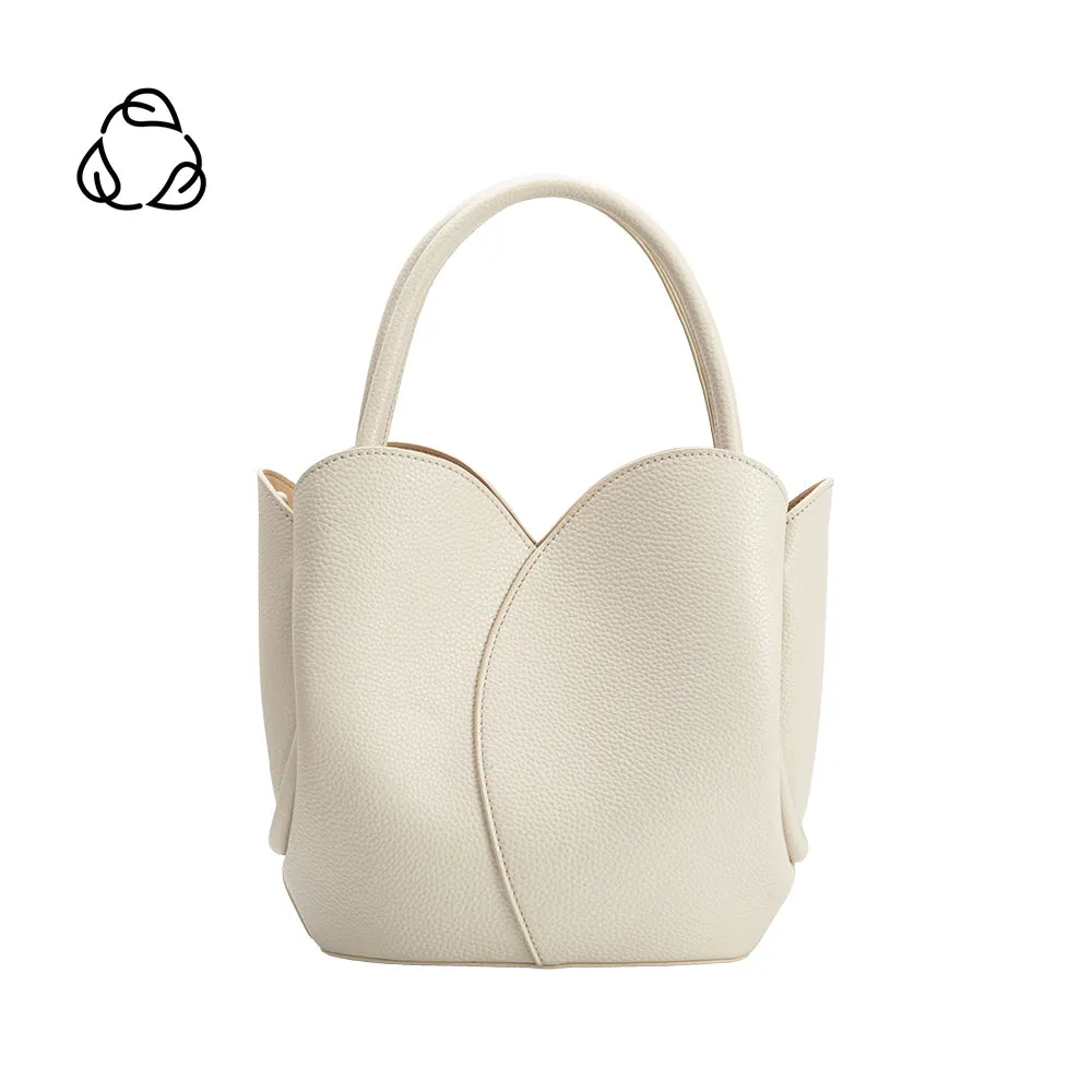 Tulip Bone Recycled Vegan Top Handle Bag sold by Melie Bianco