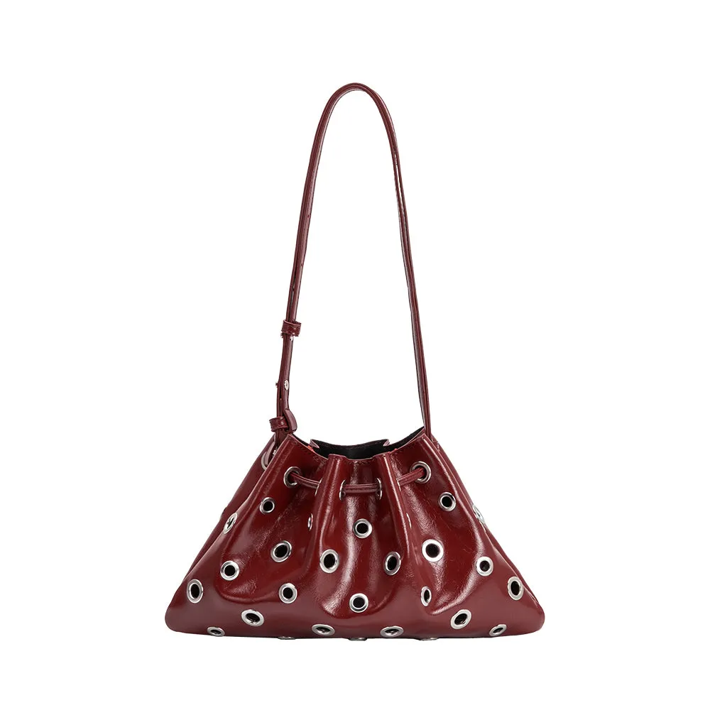 Paloma Burgundy Recycled Vegan Shoulder Bag sold by Melie Bianco product image thumbnail 5