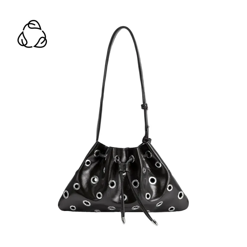 Paloma Black Recycled Vegan Shoulder Bag sold by Melie Bianco