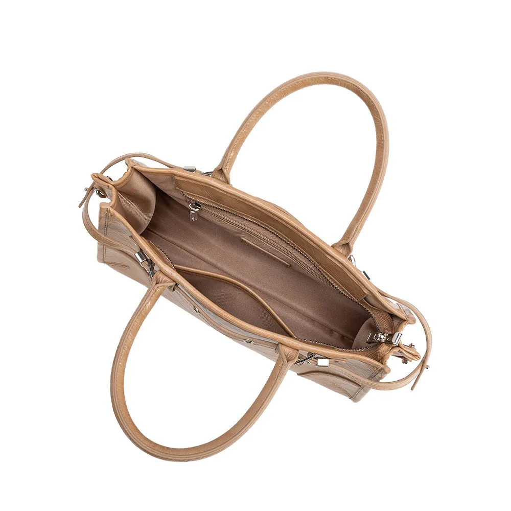 Rhonda Tan Recycled Vegan Top Handle Bag sold by Melie Bianco product image thumbnail 4