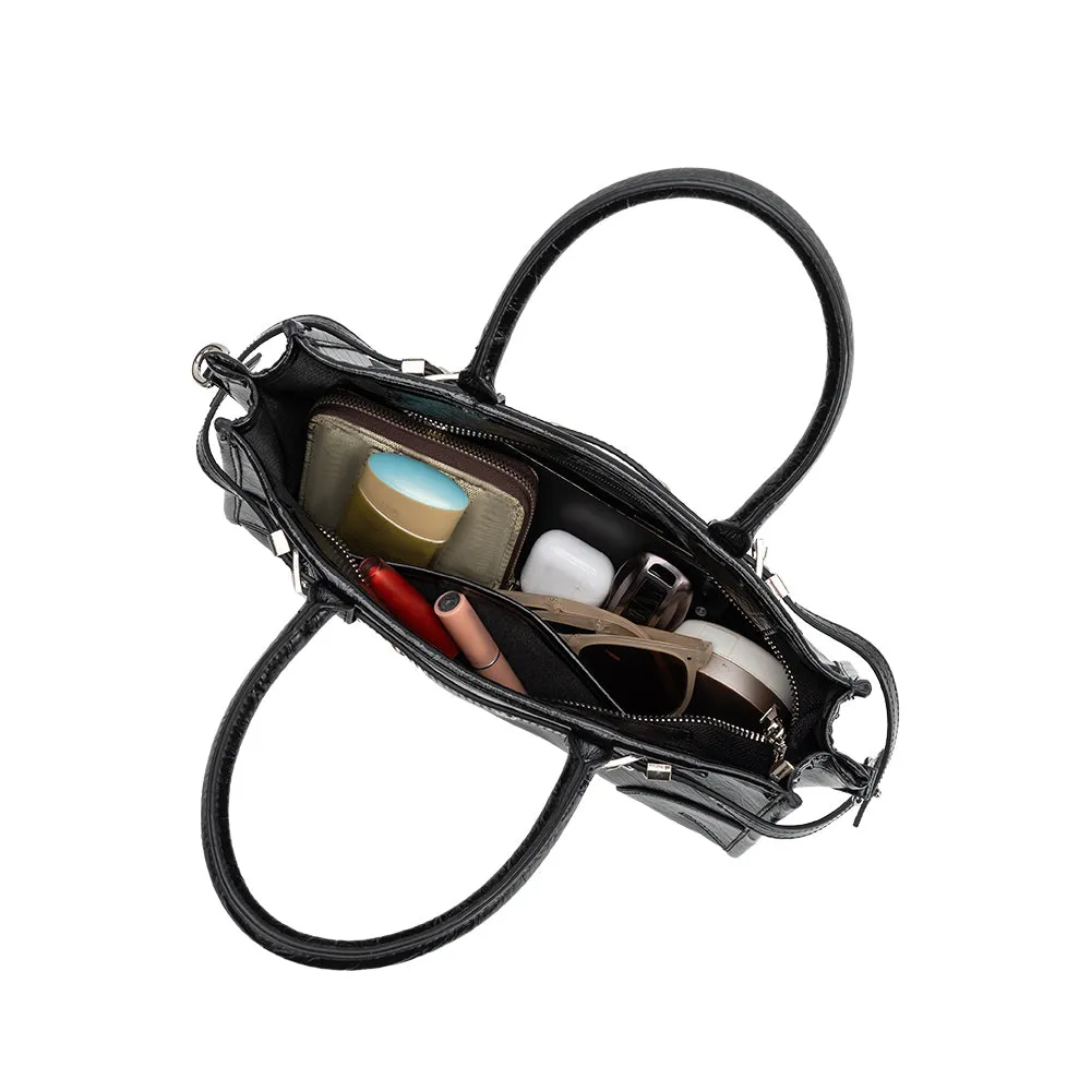 Rhonda Black Recycled Vegan Top Handle Bag sold by Melie Bianco product image thumbnail 5