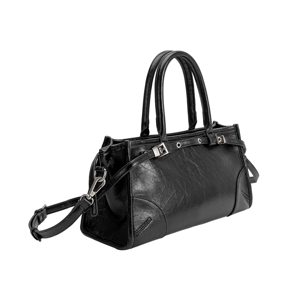 Rhonda Black Recycled Vegan Top Handle Bag sold by Melie Bianco product image thumbnail 2
