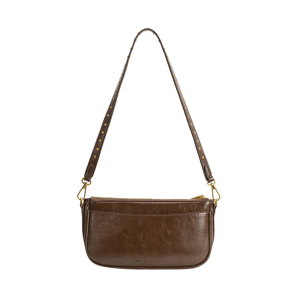 Aria Espresso Recycled Vegan Shoulder Bag sold by Melie Bianco product image thumbnail 3