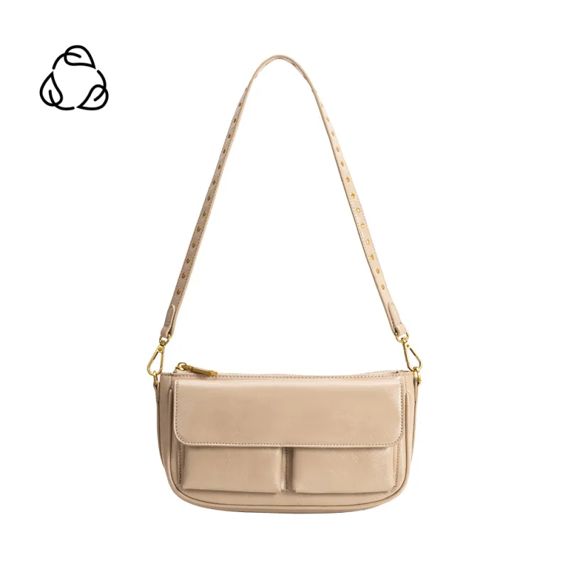 Aria Mushroom Recycled Vegan Shoulder Bag sold by Melie Bianco