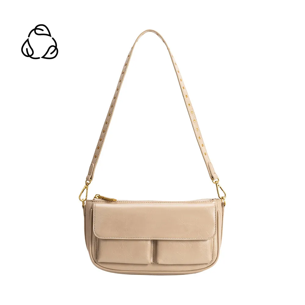 Aria Mushroom Recycled Vegan Shoulder Bag sold by Melie Bianco