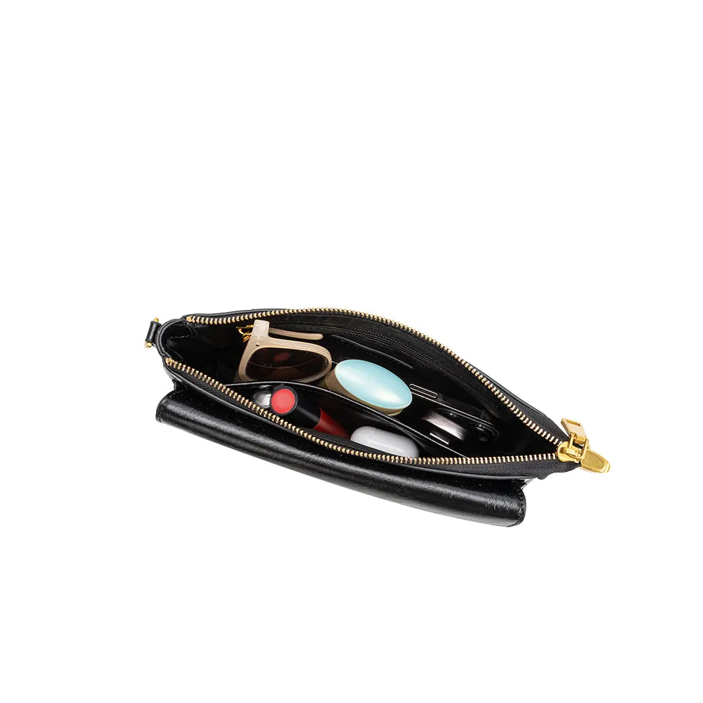 Aria Black Recycled Vegan Shoulder Bag sold by Melie Bianco product image thumbnail 5