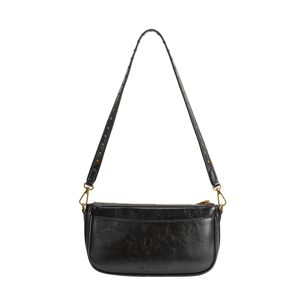 Aria Black Recycled Vegan Shoulder Bag sold by Melie Bianco product image thumbnail 3