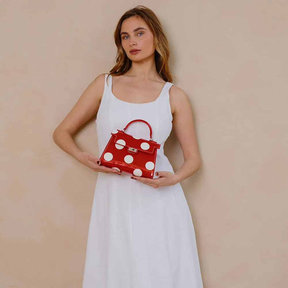 Maisel Red Recycled Vegan Top Handle Bag sold by Melie Bianco product image thumbnail 3