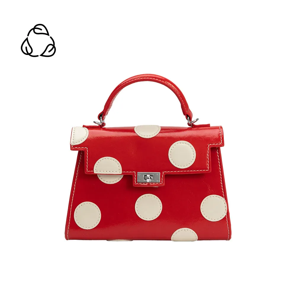 Maisel Red Recycled Vegan Top Handle Bag sold by Melie Bianco