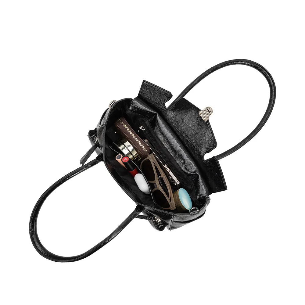 Ruthie Black Recycled Vegan Shoulder Bag sold by Melie Bianco product image thumbnail 5