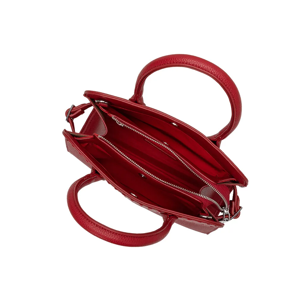 Marlo Red Recycled Vegan Top Handle Bag sold by Melie Bianco product image thumbnail 4