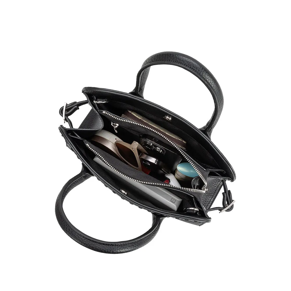 Marlo Black Recycled Vegan Top Handle Bag sold by Melie Bianco product image thumbnail 5