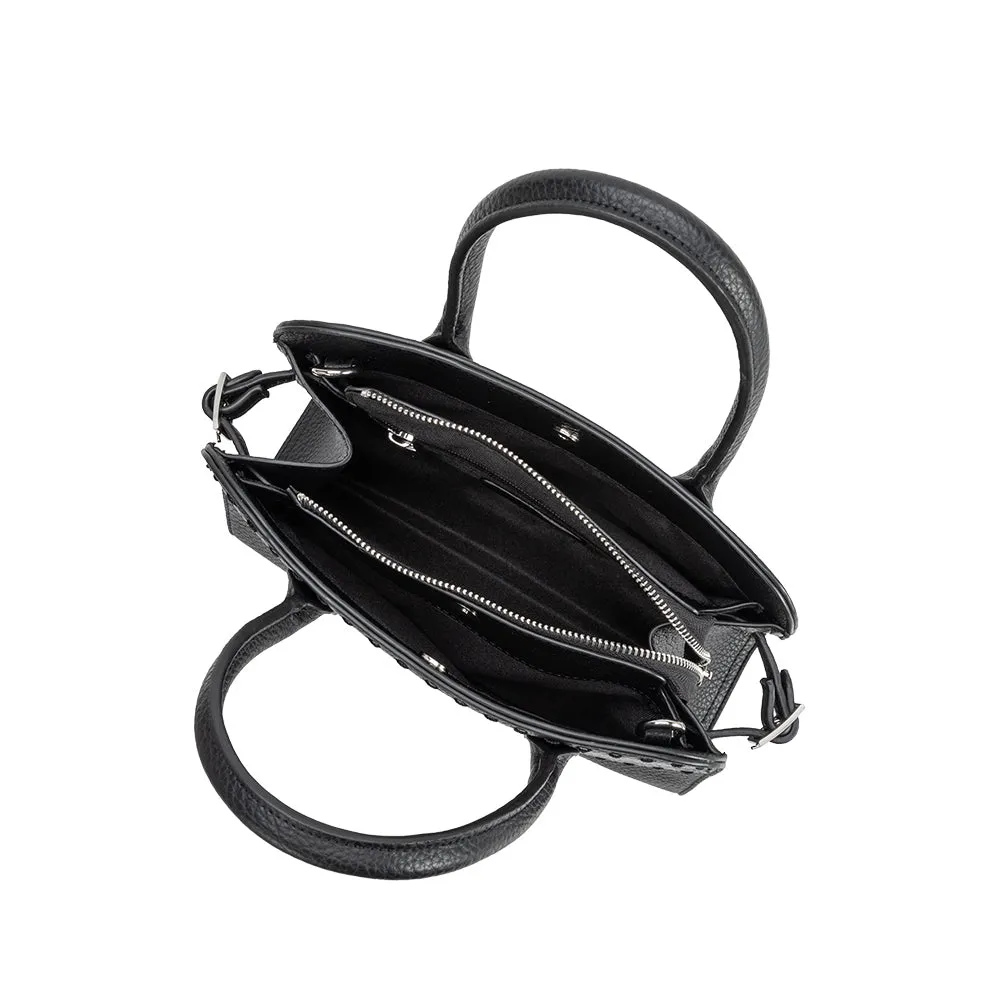 Marlo Black Recycled Vegan Top Handle Bag sold by Melie Bianco product image thumbnail 4